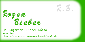 rozsa bieber business card