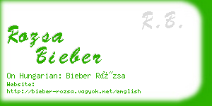 rozsa bieber business card